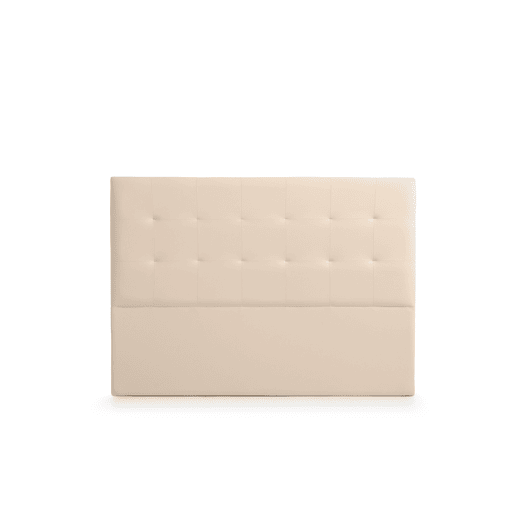 Cabeceira Estofada ATENEA Pele Sintética 145x120x8 cm - BEGE - Moonia