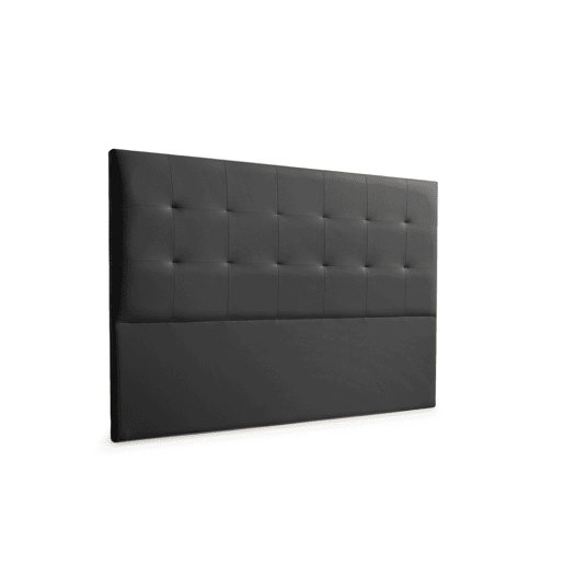 Cabeceira Estofada ATENEA Pele Sintética 90x120x8 cm - PRETO - Moonia