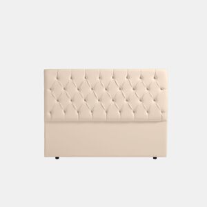 Cabeceira Estofada CAPRI Pele Sintética 90x120x12 cm - BEGE - Moonia