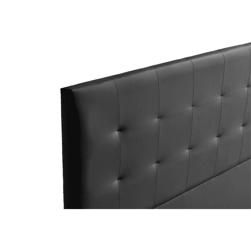 Cabeceira Estofada ATENEA Pele Sintética 100x120x8 cm - PRETO - Moonia