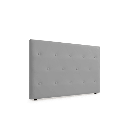 Cabeceira Estofada VENICE Pele Sintética 220x115x12 cm - Prata - Moonia