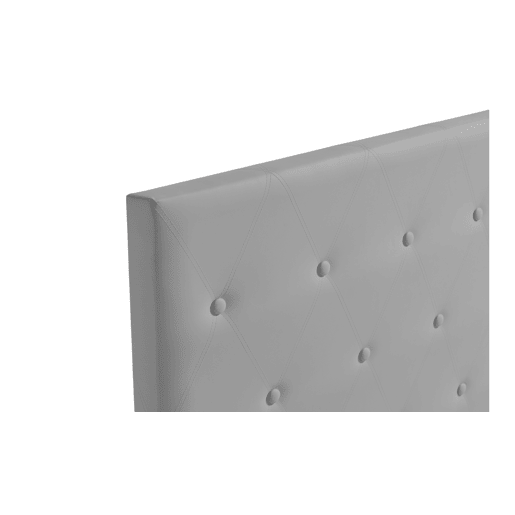 Cabeceira Estofada VENICE Pele Sintética 220x115x12 cm - Prata - Moonia