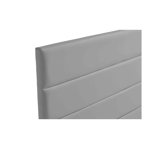 Cabeceira Estofada GENOVA Pele Sintética 130x120x8 cm - Castanho - Moonia