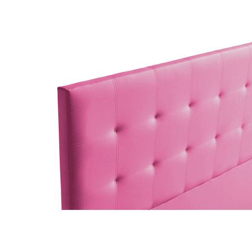 Cabeceira Estofada ASTORIA Pele Sintética 145x120x8 cm - ROSA - Moonia