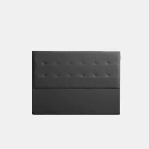 Cabeceira Estofada ATENEA Pele Sintética 220x120x8 cm - PRETO - Moonia