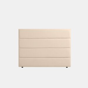 Cabeceira Estofada GENOVA Pele Sintética 160x120x8 cm - PRETO - Moonia