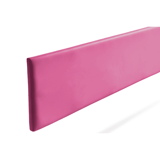 Cabeceira Estofada NOVA Pele Sintética 220x50x5 cm - ROSA - Moonia