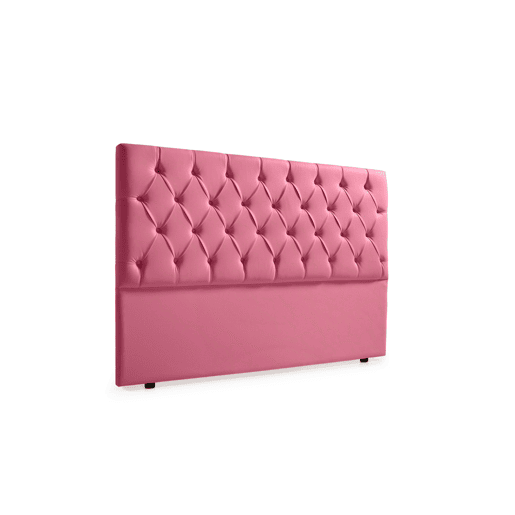 Cabeceira Estofada CAPRI Pele Sintética 160x120x12 cm - ROSA - Moonia