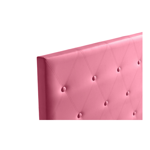 Cabeceira Estofada VENICE Pele Sintética 145x115x12 cm - ROSA - Moonia