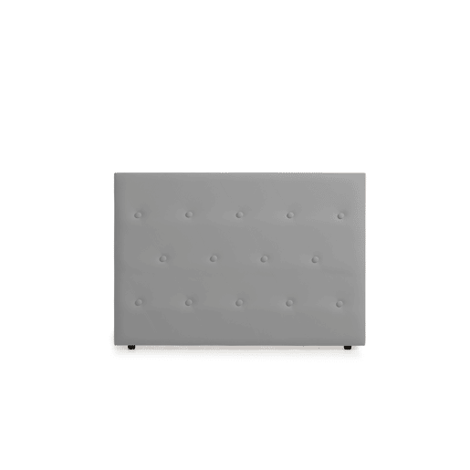 Cabeceira Estofada VENICE Pele Sintética 115x115x12 cm - Prata - Moonia
