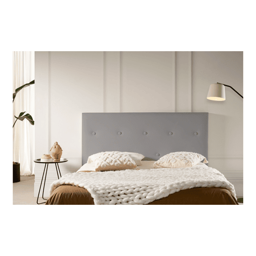 Cabeceira Estofada VENICE Pele Sintética 115x115x12 cm - Prata - Moonia
