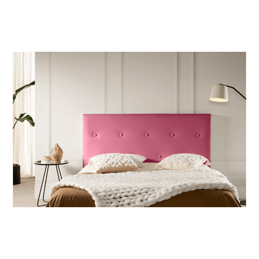 Cabeceira Estofada VENICE Pele Sintética 220x115x12 cm - ROSA - Moonia