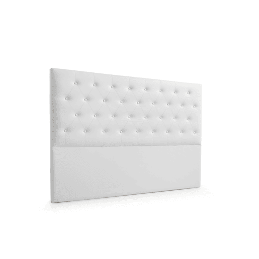 Cabeceira Estofada FERRARA Pele Sintética 160x120x8 cm - Prata - Moonia