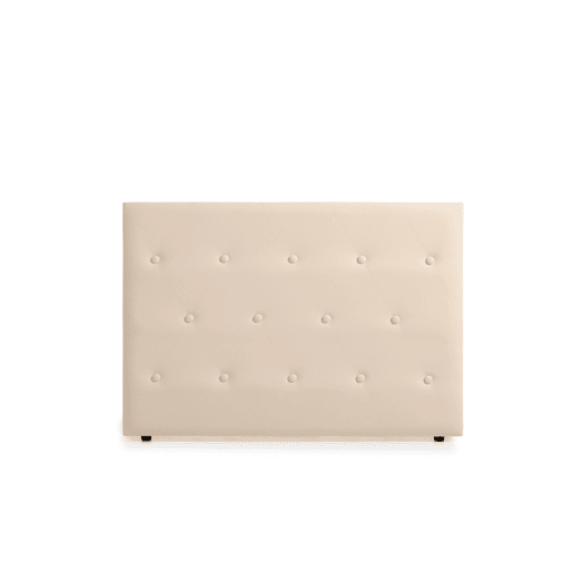 Cabeceira Estofada VENICE Pele Sintética 220x115x12 cm - BEGE - Moonia