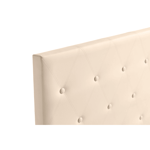 Cabeceira Estofada VENICE Pele Sintética 170x115x12 cm - BEGE - Moonia