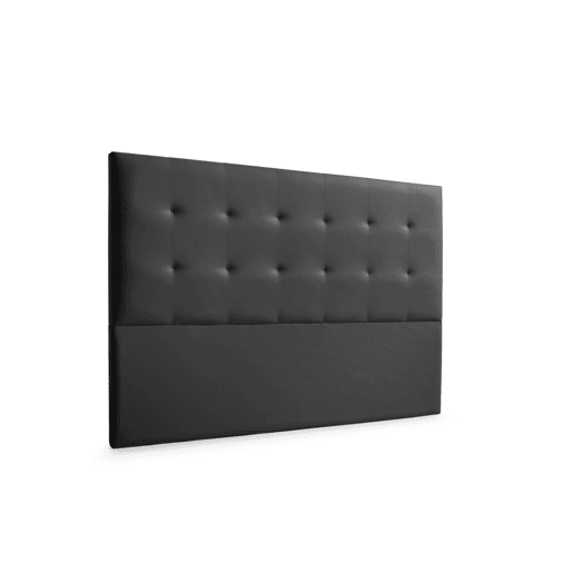 Cabeceira Estofada ASTORIA Pele Sintética 145x120x8 cm - PRETO - Moonia