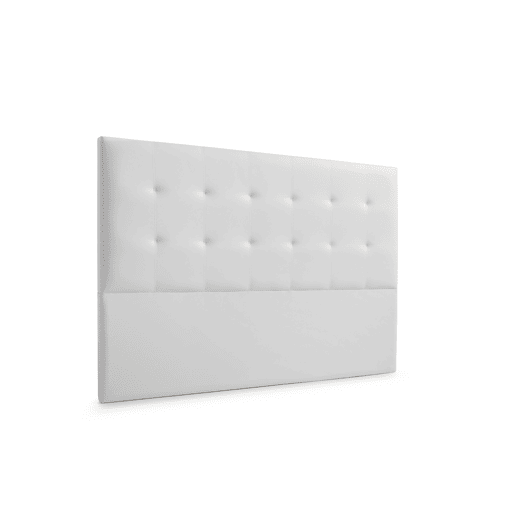 Cabeceira Estofada ASTORIA Pele Sintética 220x120x8 cm - BRANCO - Moonia