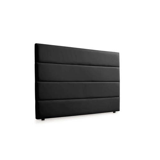 Cabeceira Estofada GENOVA Pele Sintética 220x120x8 cm - PRETO - Moonia