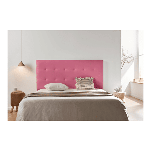 Cabeceira Estofada ASTORIA Pele Sintética 90x120x8 cm - ROSA - Moonia