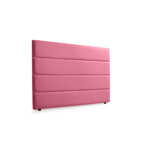 Cabeceira Estofada GENOVA Pele Sintética 190x120x8 cm - ROSA - Moonia