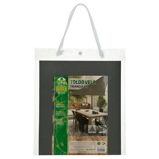 Toldo vela de sombra triangular Aktive Garden cinzento antracite