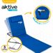 Esterilla plegable con respaldo reclinable, cojín y bolsillo Aktive Esterilla plegable con respaldo reclinable, cojín y bolsillo Aktive Azul
