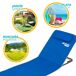 Esterilla plegable con respaldo reclinable, cojín y bolsillo Aktive Esterilla plegable con respaldo reclinable, cojín y bolsillo Aktive Azul