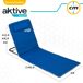 Esterilla plegable con respaldo reclinable, cojín y bolsillo Aktive Esterilla plegable con respaldo reclinable, cojín y bolsillo Aktive Azul