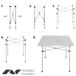 Mesa camping plegable de aluminio Aktive Camping Mesa camping plegable de aluminio Aktive Camping Gris