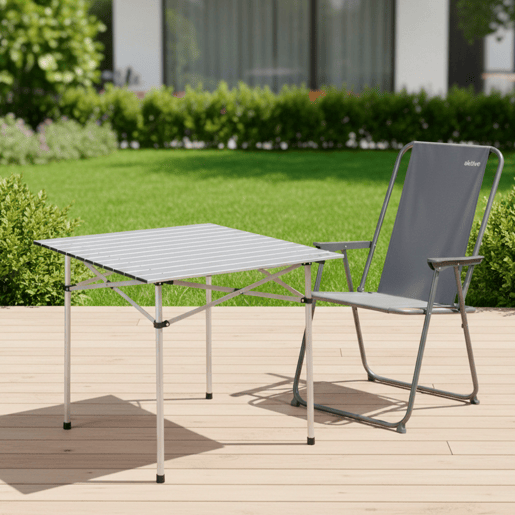 Mesa camping dobrável de alumínio Aktive Camping