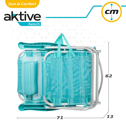 Cadeira multiposição alumínio mediterrâneo Aktive Cadeira multiposição alumínio mediterrâneo Aktive