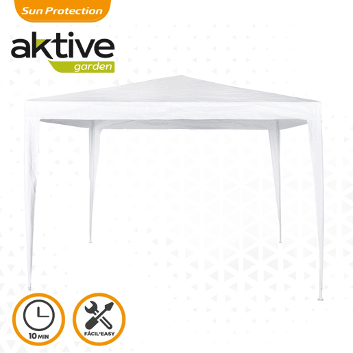 Pérgula quadrada polietileno branco Aktive Garden