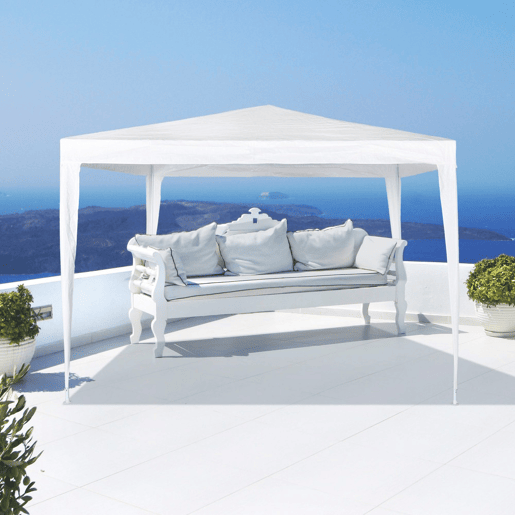 Pérgula quadrada polietileno branco Aktive Garden