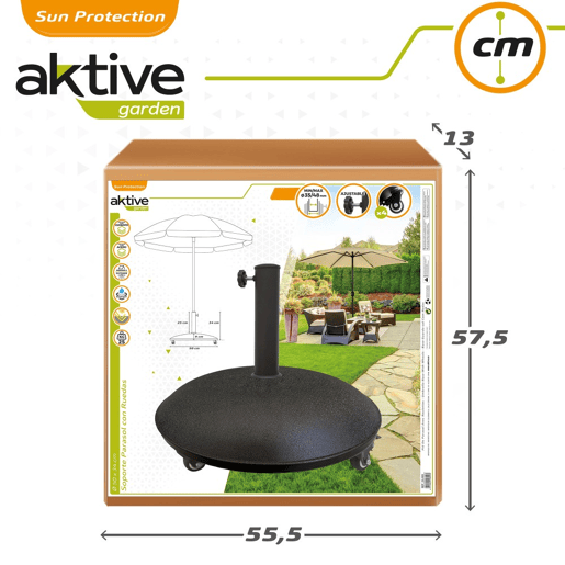 Suporte de guarda-sol cimento com rodas Aktive Garden