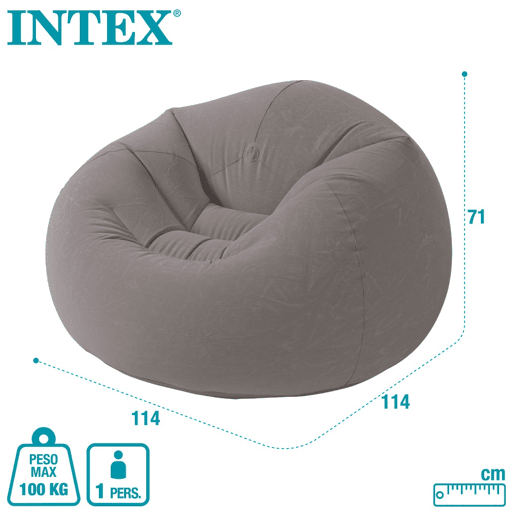 Sofá insuflável INTEX Beanless Bag 114x114x71 cm