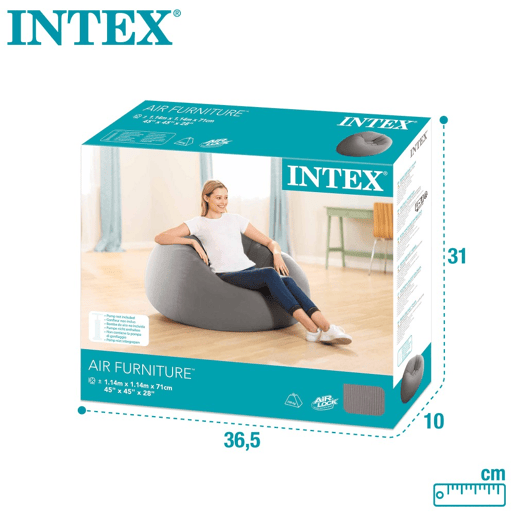 Sofá insuflável INTEX Beanless Bag 114x114x71 cm