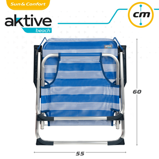 Aktive Cadeira dobrável fixa com assento de marinheiro Aktive Cadeira dobrável fixa com assento de marinheiro