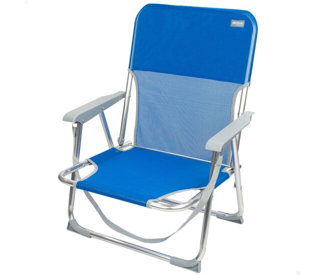 Silla de playa plegable fija aluminio con asa aktive beach