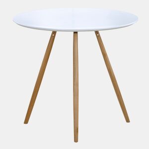 Mesa pequena Stockholm branca (Diâmetro 80 Altura 72)