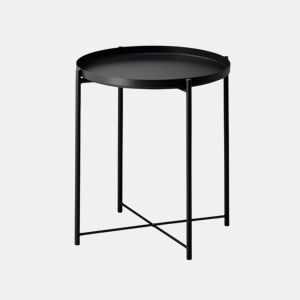 Mesa de apoio Berlim preto prateado