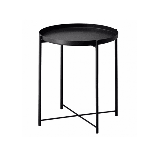 Mesa de apoio Berlim preto prateado Mesa de apoio Berlim preto prateado