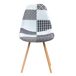 Silla Estocolmo Patchwork Silla Estocolmo Patchwork Negro/ Crema
