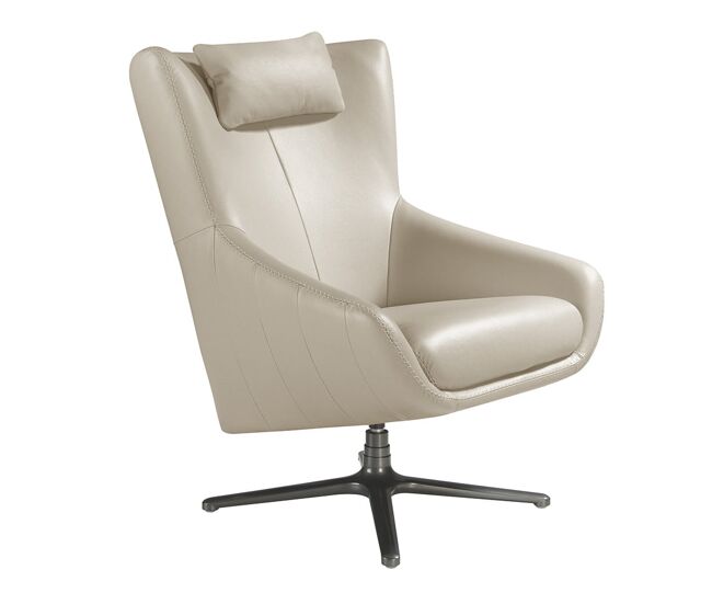 Angel cerda sillón giratorio piel gris taupe