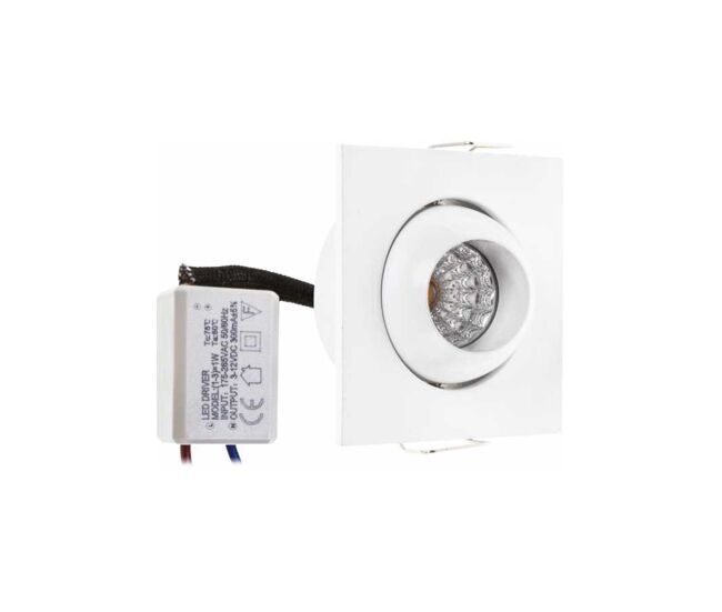 Empotrable exterior aluminio color blanco serie centavo 5cm