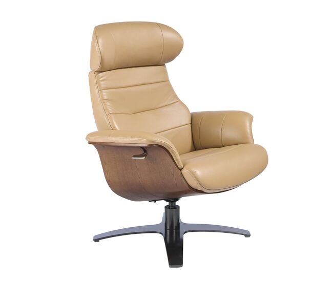 Angel cerda sillón giratorio reclinable piel arena