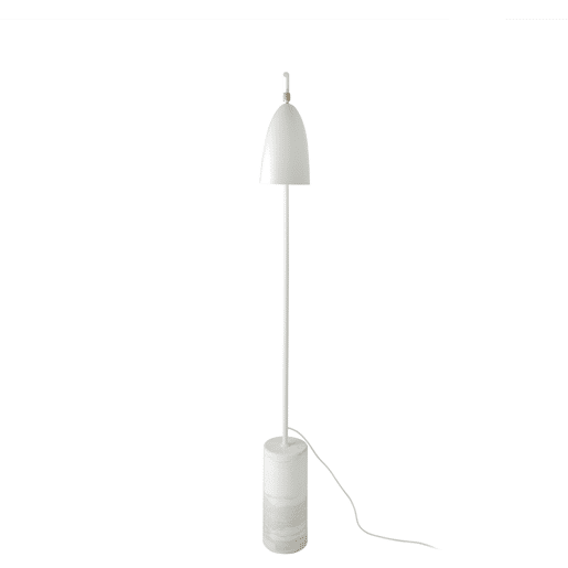 ANGEL CERDA Candeeiro de pé em mármore e aço branco ANGEL CERDA Candeeiro de pé em mármore e aço branco