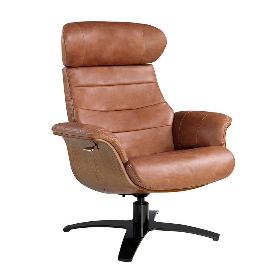 Angel cerda sillón giratorio reclinable piel marrón