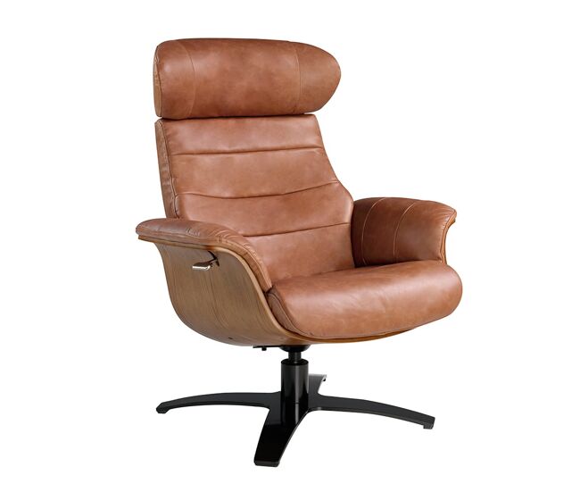 Angel cerda sillón giratorio reclinable piel marrón