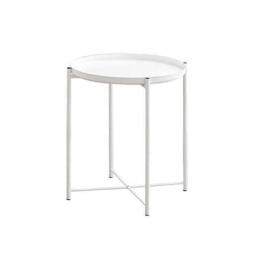 Mesa de apoio com prato de Berlim branco