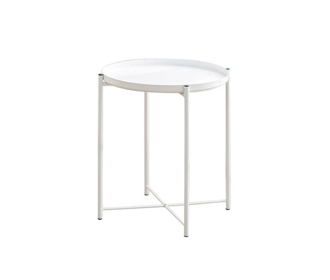 Mesa auxiliar berlín plate blanca